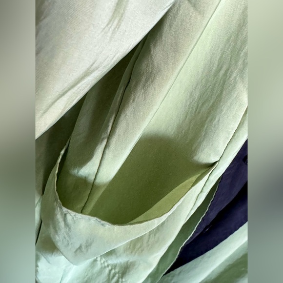 EUC Long Rain Hooded Jacket Reversible Black & Lime Green Coat - Women’s XL XXL - Picture 10 of 13